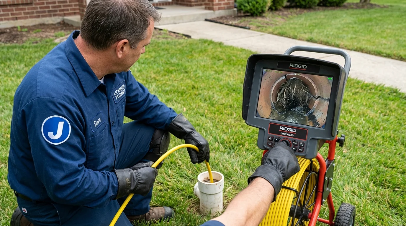 Sewer camera inspection being performed by Johns Plumbing LLC in Seal Beach